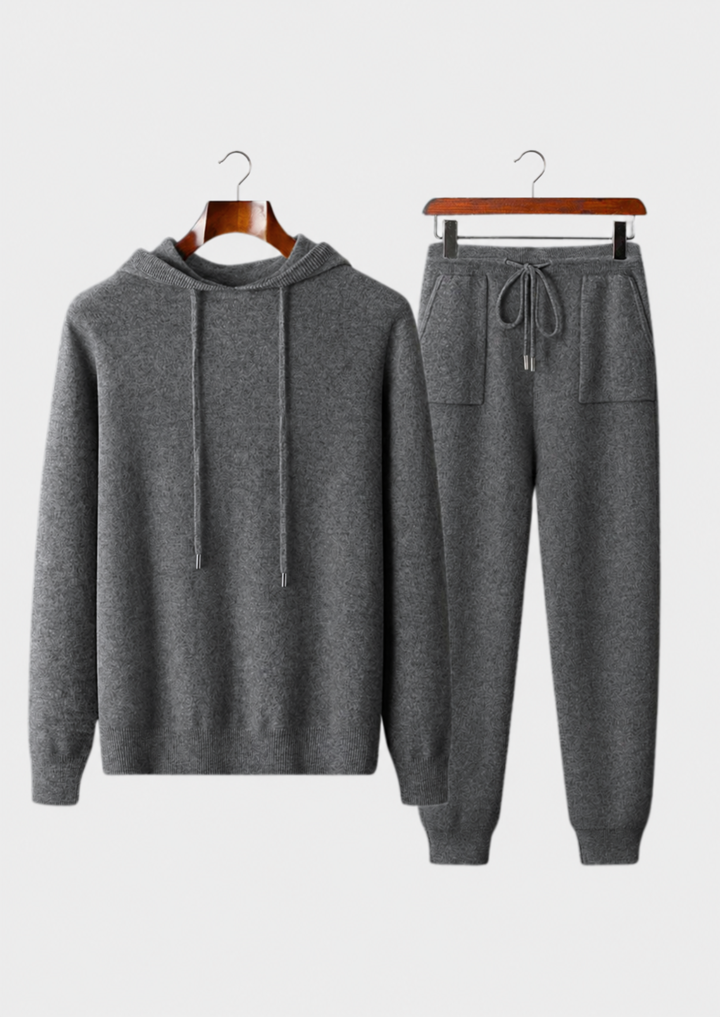 Premium Cashmere Dark Gray Alain Leisure Set | Solmar