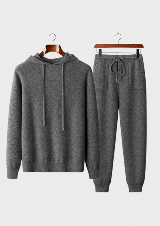Premium Cashmere Dark Gray Alain Leisure Set | Solmar
