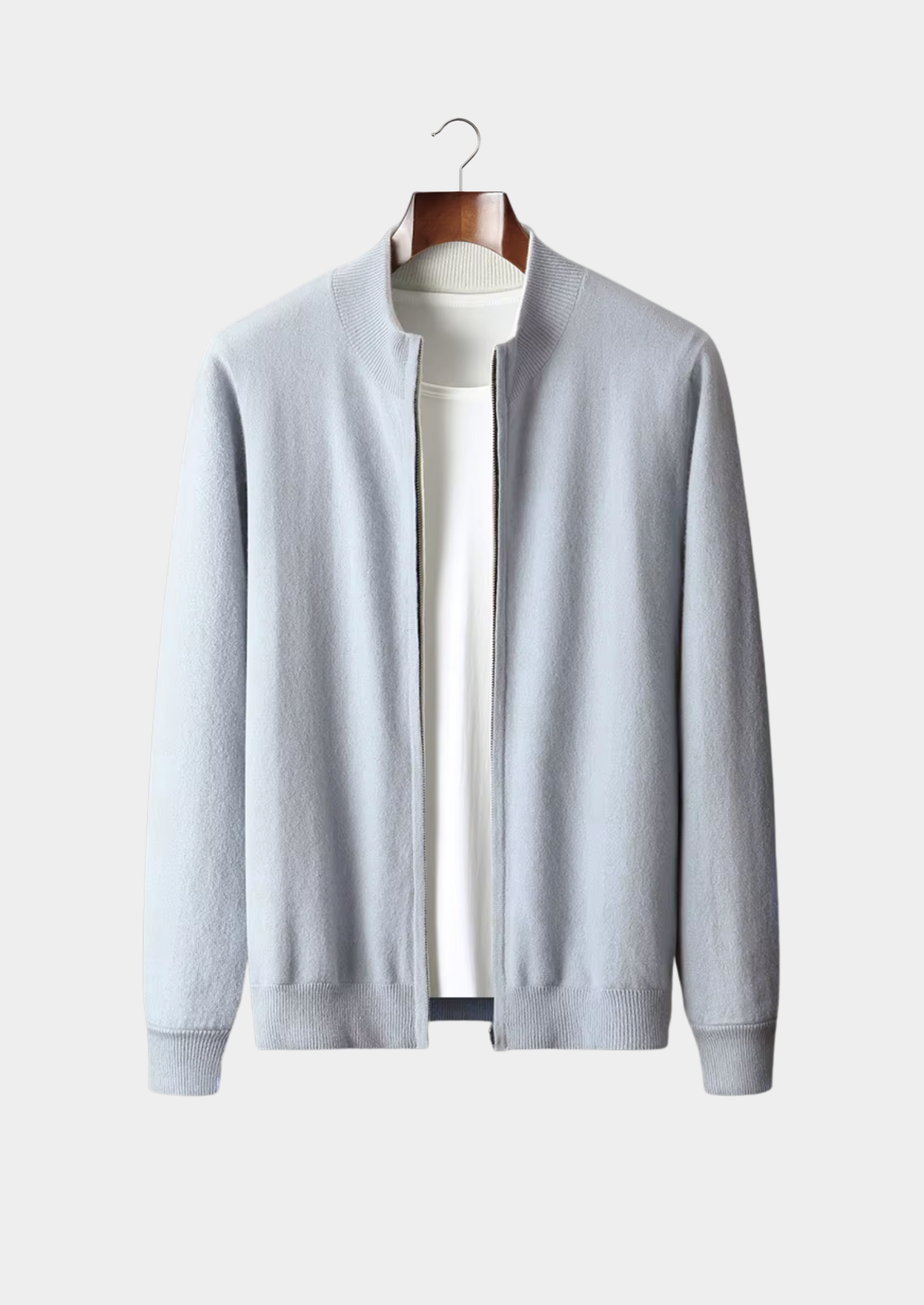 Pure Extra-Fine Merino Wool Zip Cardigan | Solmar
