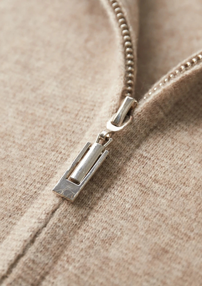 Premium Cashmere Zipper Cardigan | Solmar