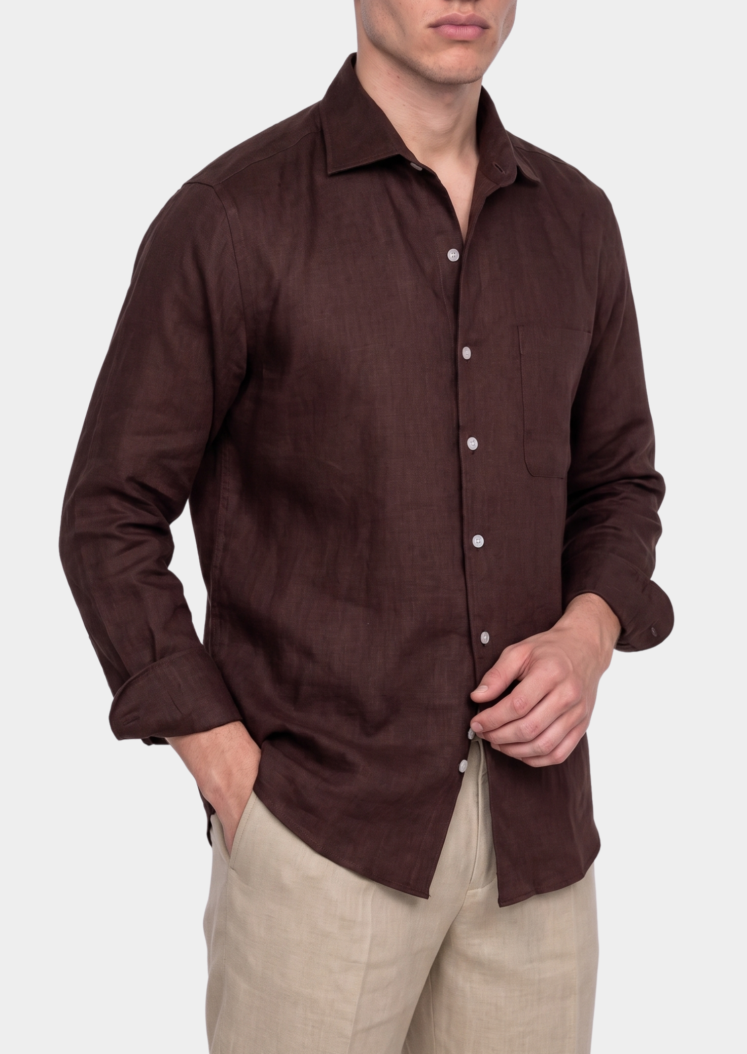 Amalfi Coastal Shirt - Dark Brown | Solmar