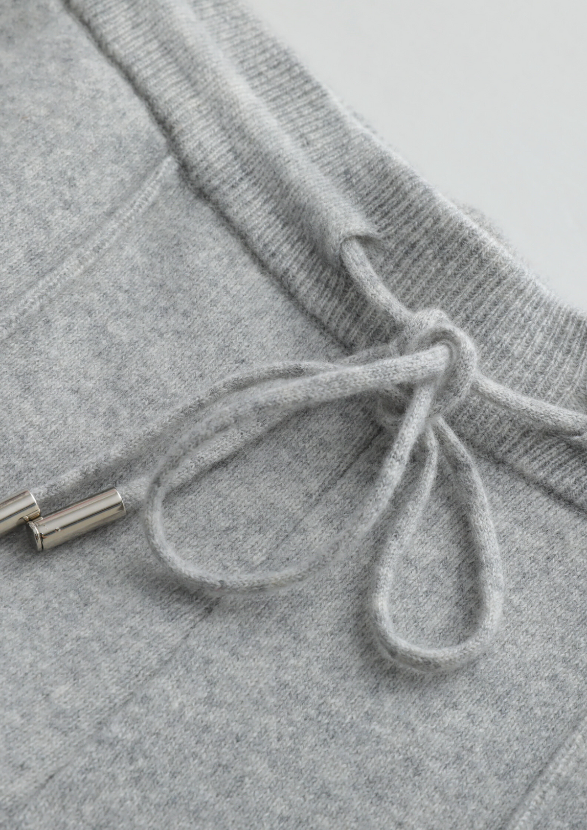 Pure Extra-Fine Merino Wool Light Gray Luzzo Set | Solmar