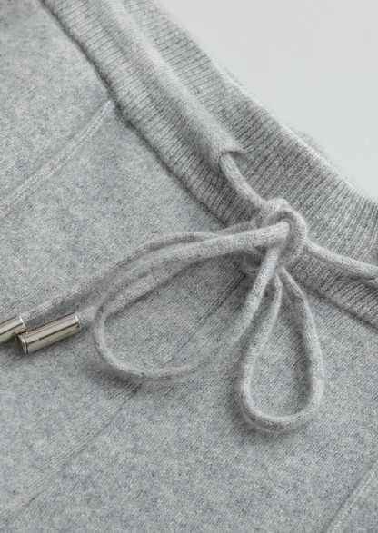 Pure Extra-Fine Merino Wool Light Gray Luzzo Set | Solmar