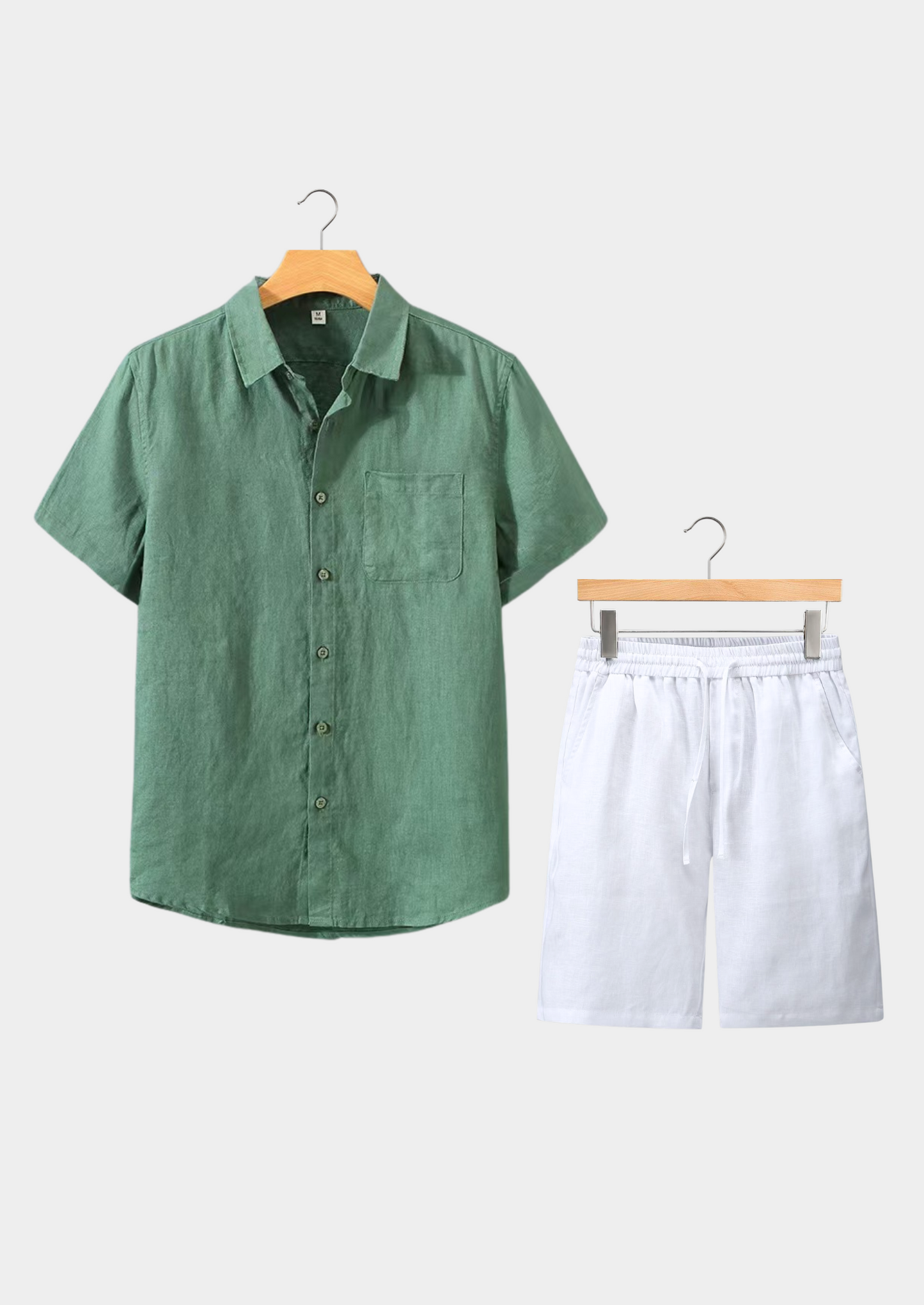 Dolcevita Shortsleeve Summer Set - Green/white | Solmar