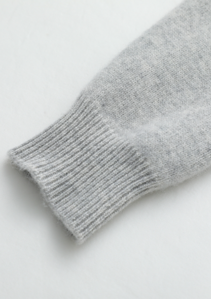 Pure Extra-Fine Merino Wool Light Gray Luzzo Set | Solmar