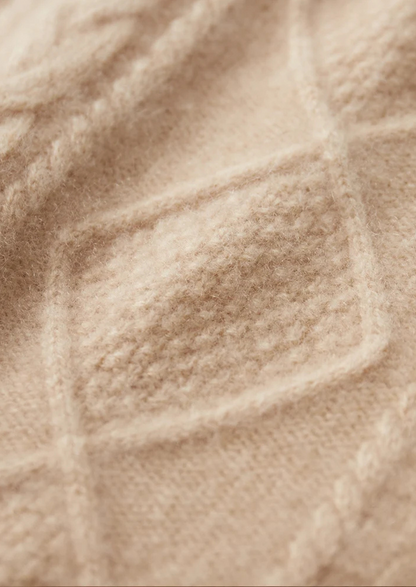 Pure Extra-Fine Merino Wool Jacquard Mockneck | Solmar