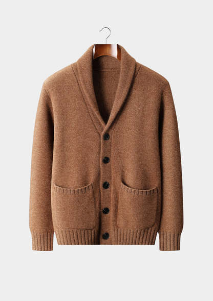Pure Cashmere Shawl Collar Cardigan | Solmar