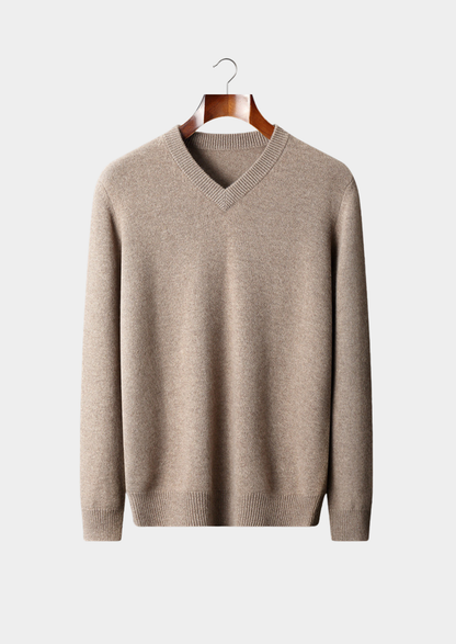 Pure Cashmere Essential V-Neck Sweater | Solmar