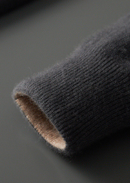 Pure Cashmere Dark Gray Dual Zip Cardigan | Solmar