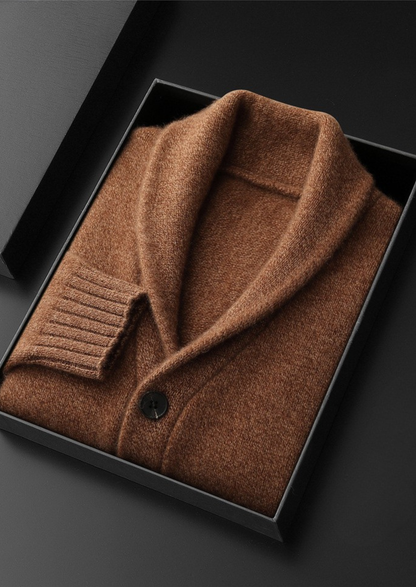 Pure Cashmere Shawl Collar Cardigan | Solmar