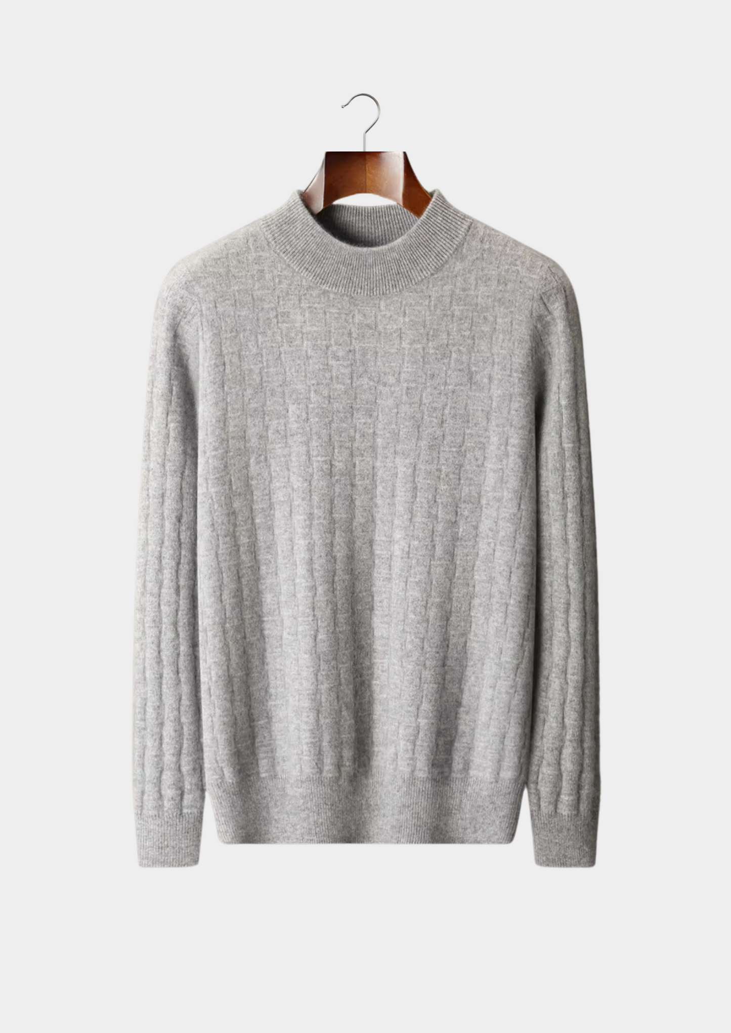 Pure Extra-Fine Merino Wool Textured Mockneck | Solmar