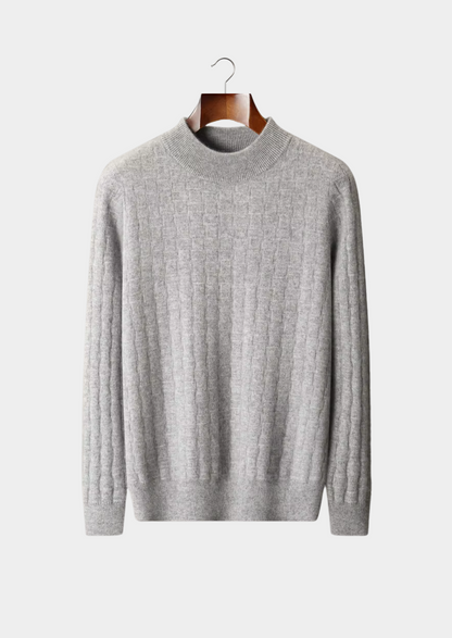 Pure Extra-Fine Merino Wool Textured Mockneck | Solmar