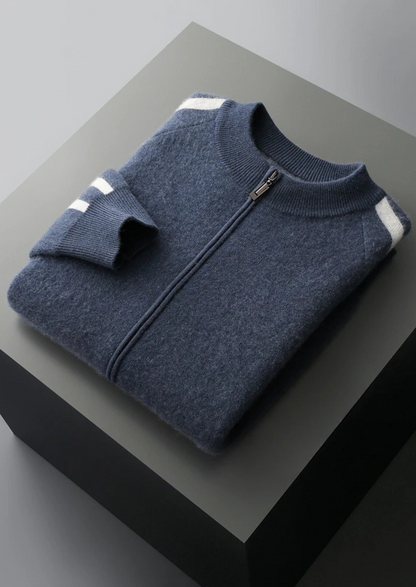 Pure Extra-Fine Merino Wool Striped Cardigan | Solmar