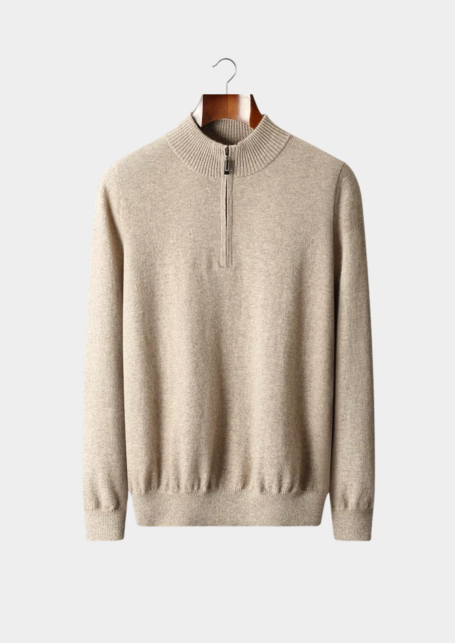 Pure Extra-Fine Merino Wool Half Zip Sweater | Solmar