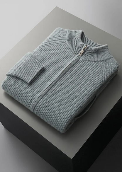 Premium Cashmere Ribbed Cardigan | Solmar