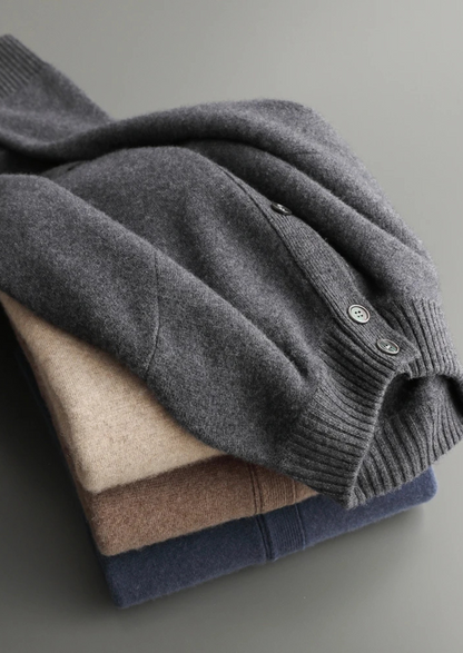 Premium Cashmere Button Cardigan | Solmar