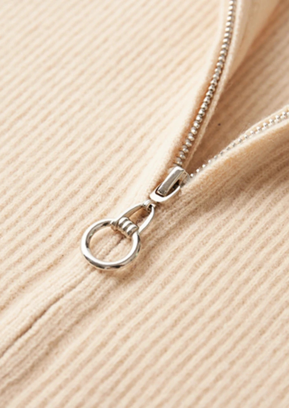 Pure Extra-Fine Merino Wool Ribbed Zip Cardigan | Solmar