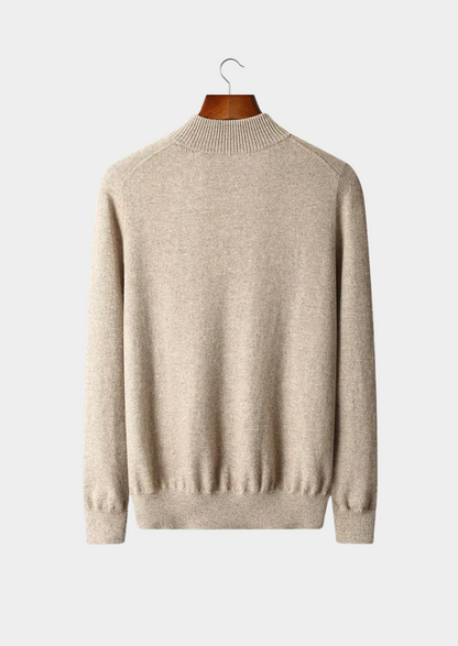 Pure Extra-Fine Merino Wool Half Zip Sweater | Solmar
