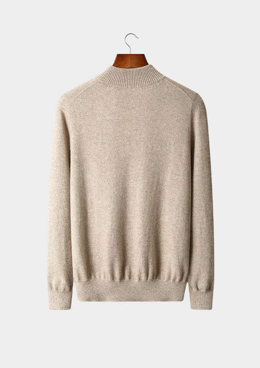 Pure Extra-Fine Merino Wool Half Zip Sweater | Solmar