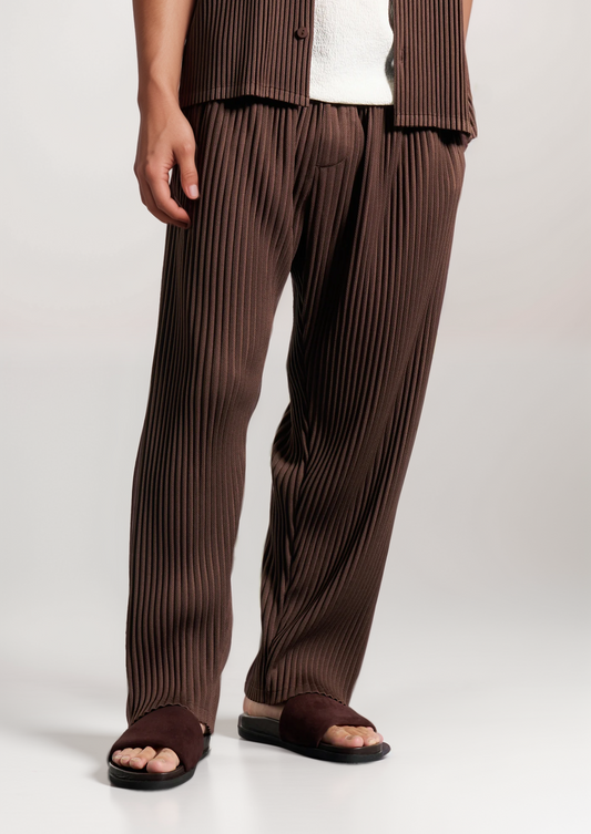 Coffee Pleated Summer Set | Solmar