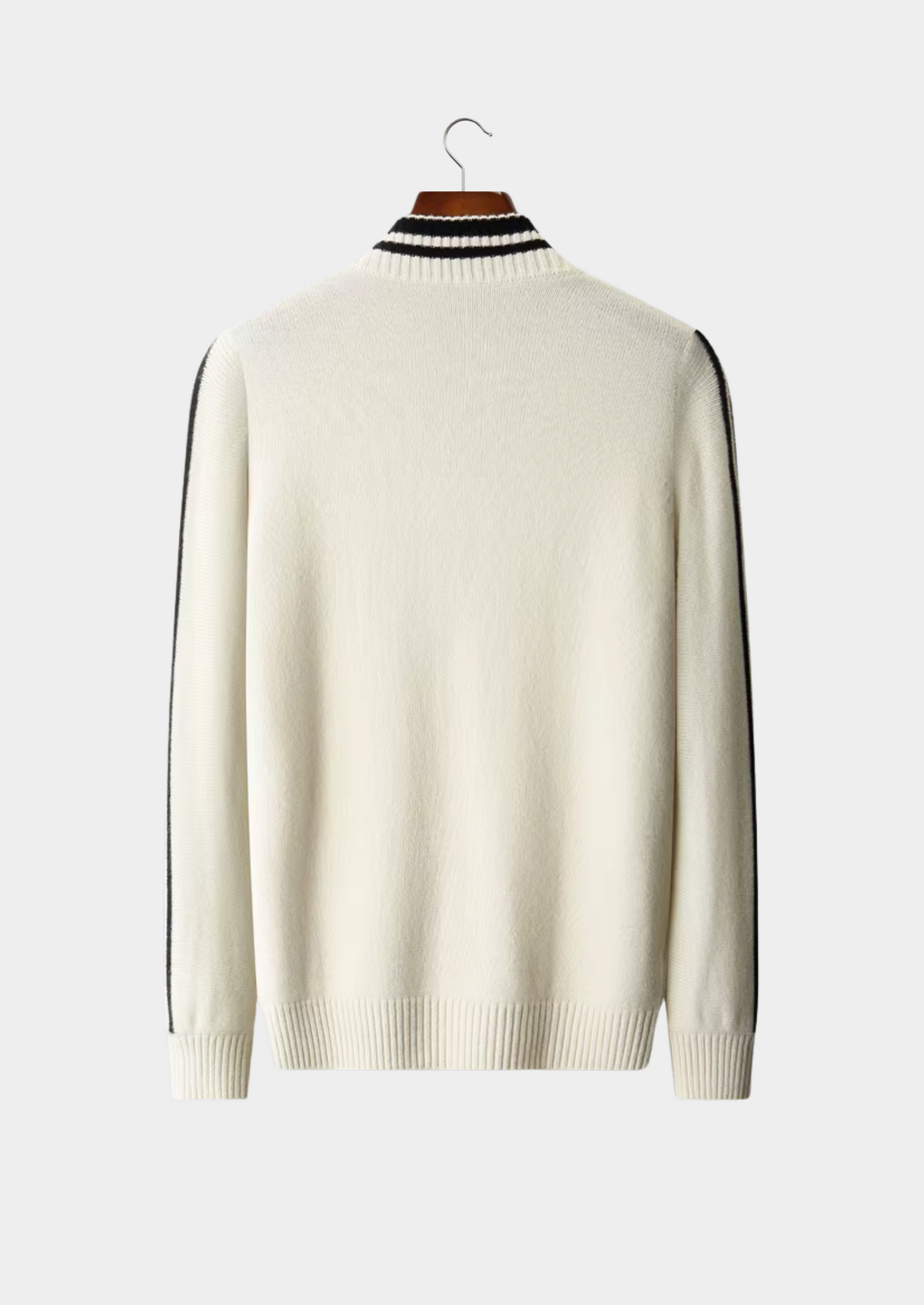 Pure Extra-Fine Merino Wool Two Tone Zip Cardigan | Solmar