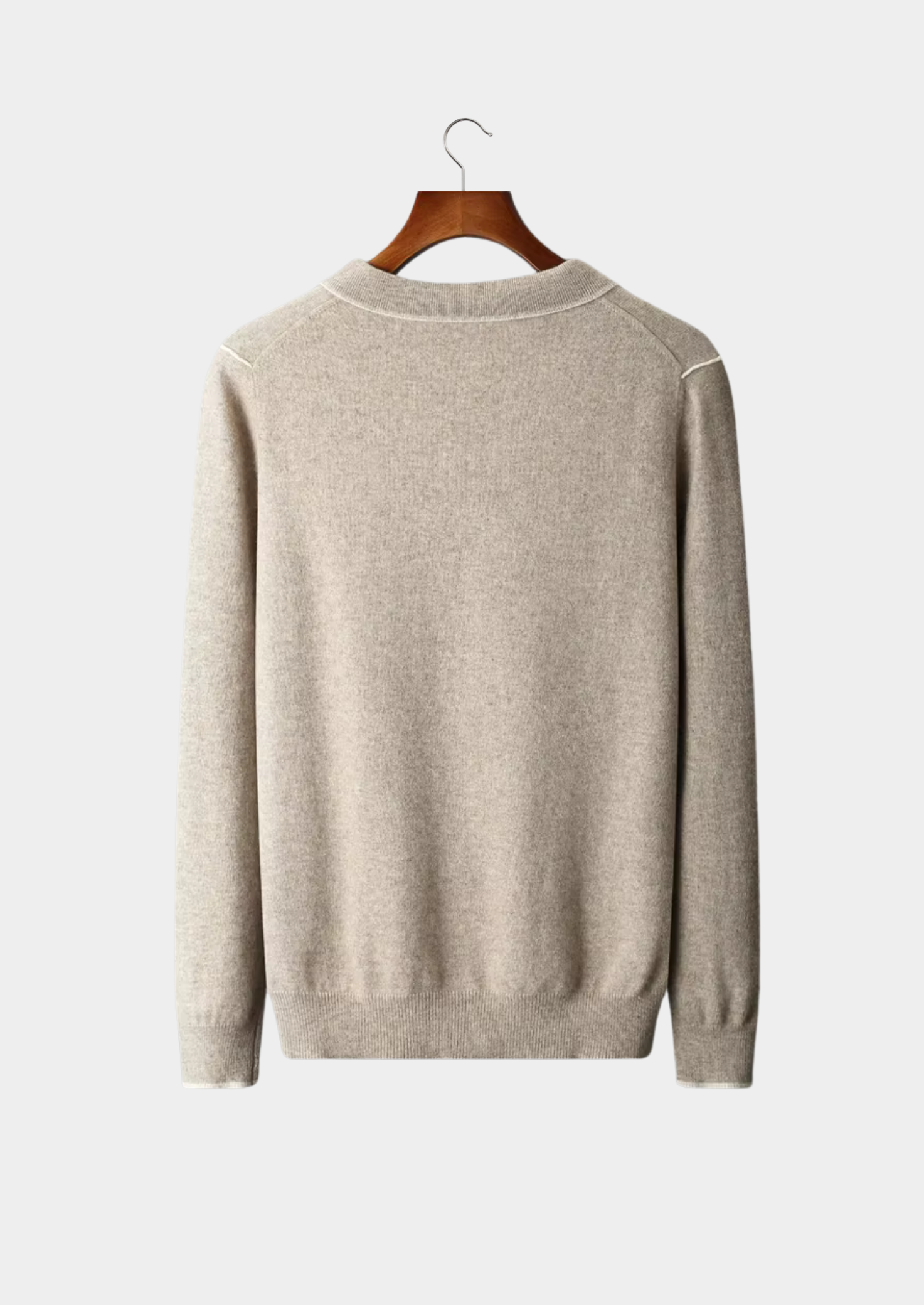 Premium Cashmere Two Tone Button Polo | Solmar