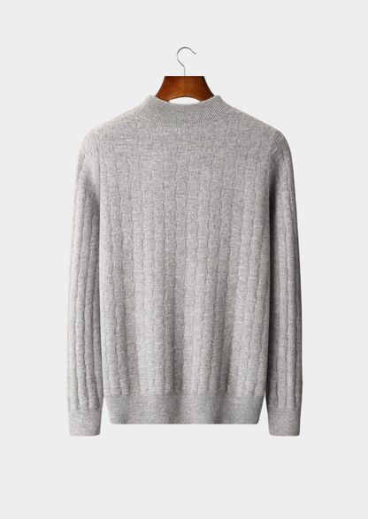Pure Extra-Fine Merino Wool Textured Mockneck | Solmar