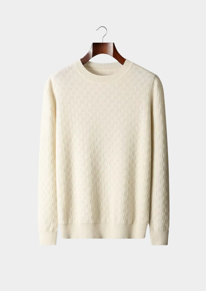Premium Cashmere Textured Crewneck | Solmar