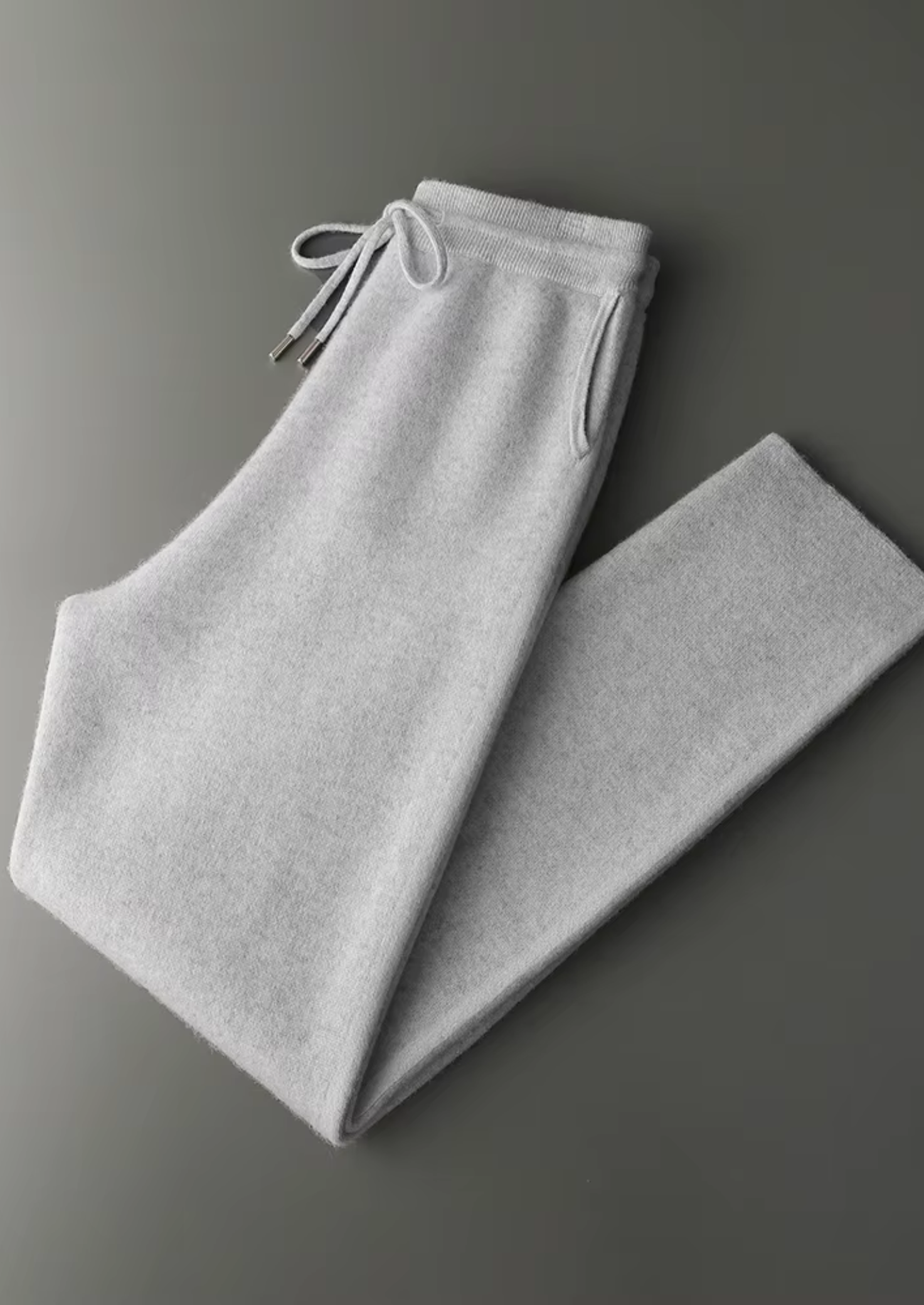 Premium Cashmere Light Gray Milano Leisure Set | Solmar