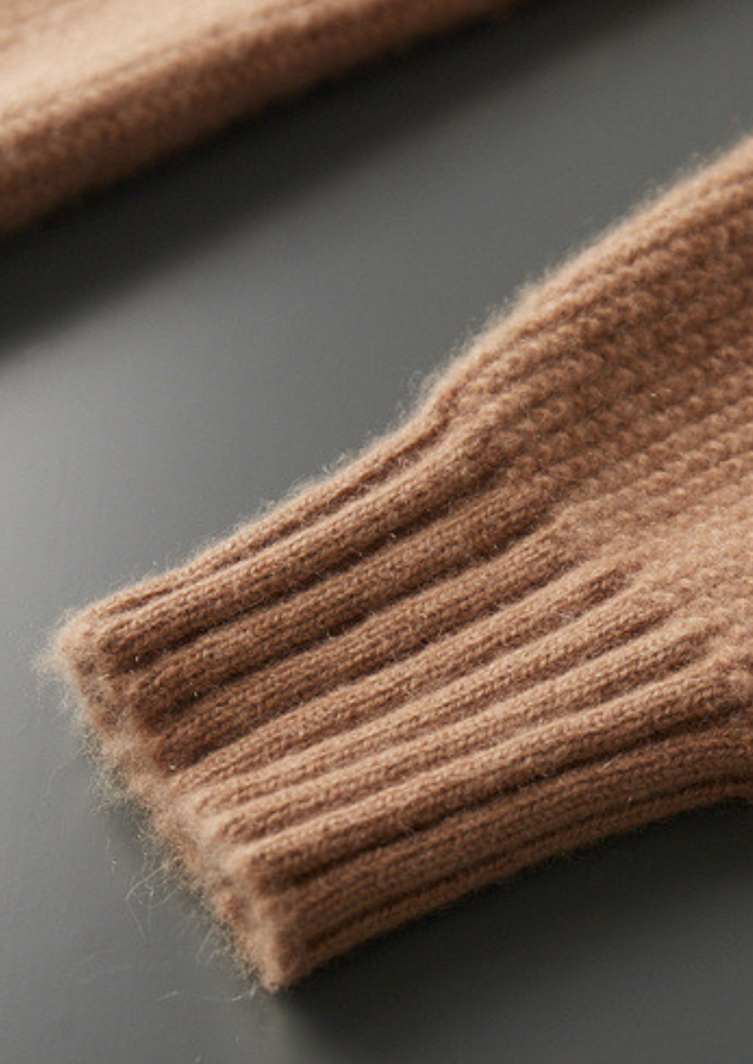 Pure Cashmere Mustard Ribbed Zip Cardigan | Solmar