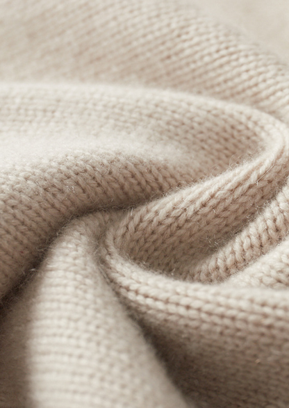 Pure Cashmere Off White Half Zip Sweater | Solmar
