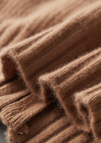 Pure Cashmere Mustard Ribbed Zip Cardigan | Solmar
