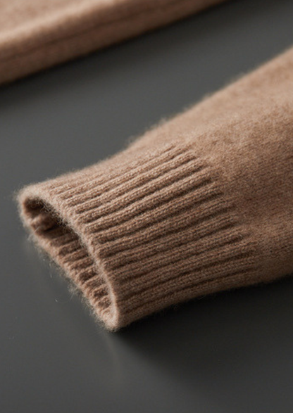 Pure Cashmere Beige Essential Crewneck | Solmar