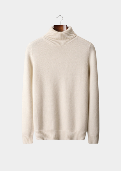 Pure Cashmere Ivory Essential Rollneck | Solmar