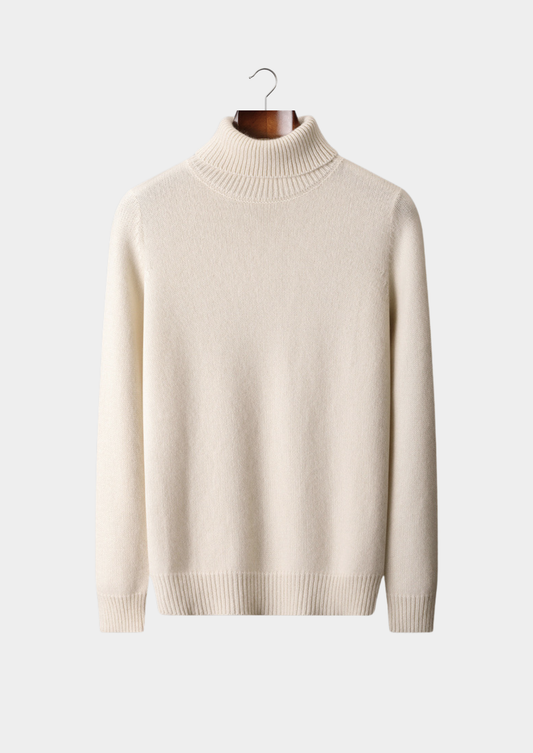 Pure Cashmere Ivory Essential Rollneck | Solmar