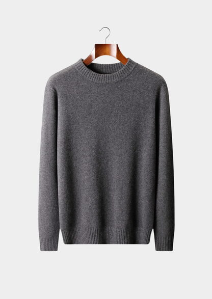Pure Cashmere Dark Gray Essential Crewneck | Solmar