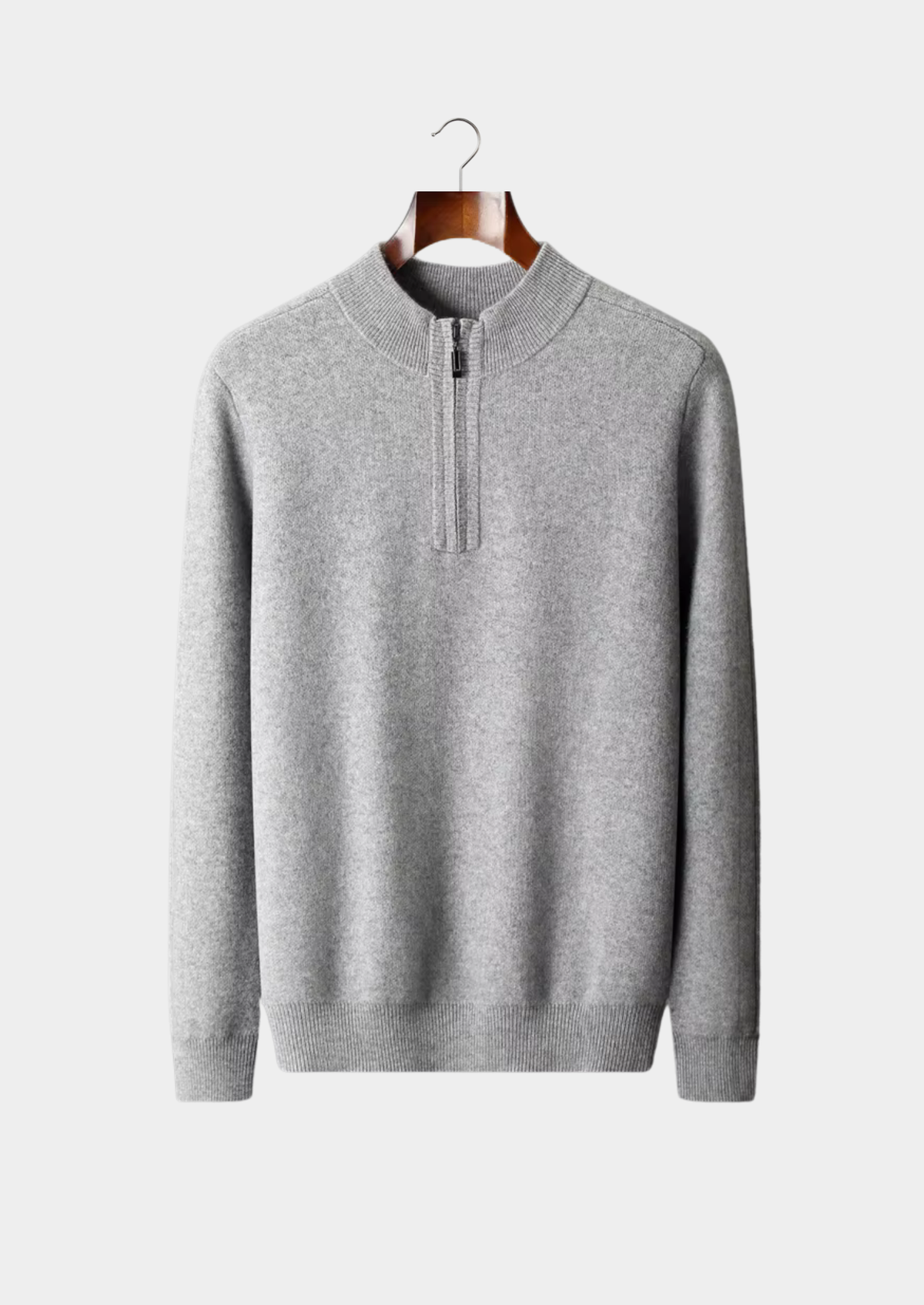 Premium Cashmere Essential Half-Zip Sweater | Solmar