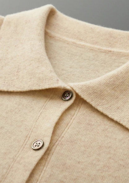 Pure Extra-Fine Merino Wool Polo Cardigan | Solmar