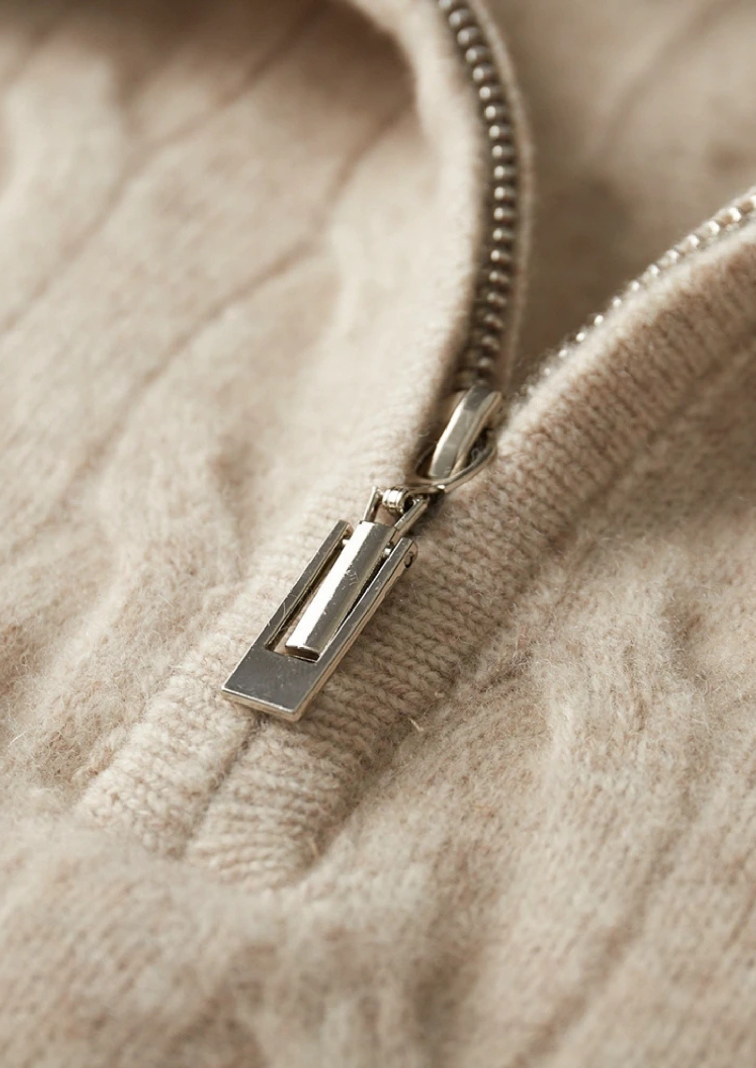 Pure Extra-Fine Merino Wool Cable Half Zip | Solmar
