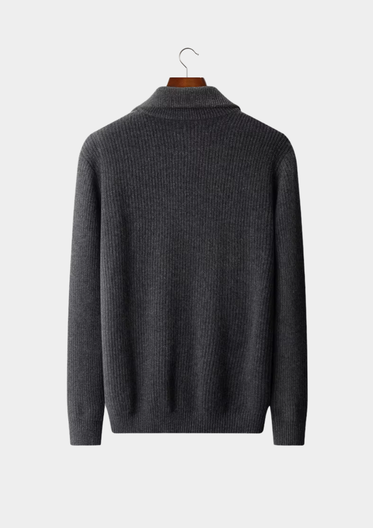 Pure Extra-Fine Merino Wool Funnel Neck Dual Zip Cardigan | Solmar