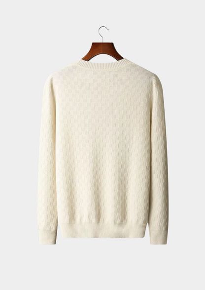 Premium Cashmere Textured Crewneck | Solmar