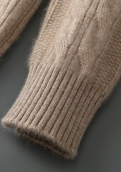 Pure Extra-Fine Merino Wool Cable Crewneck | Solmar