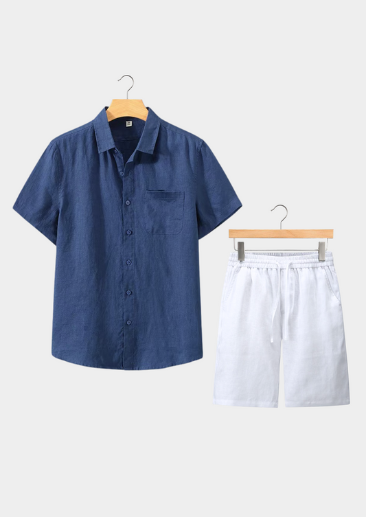 Dolcevita Shortsleeve Summer Set - Navy/white | Solmar