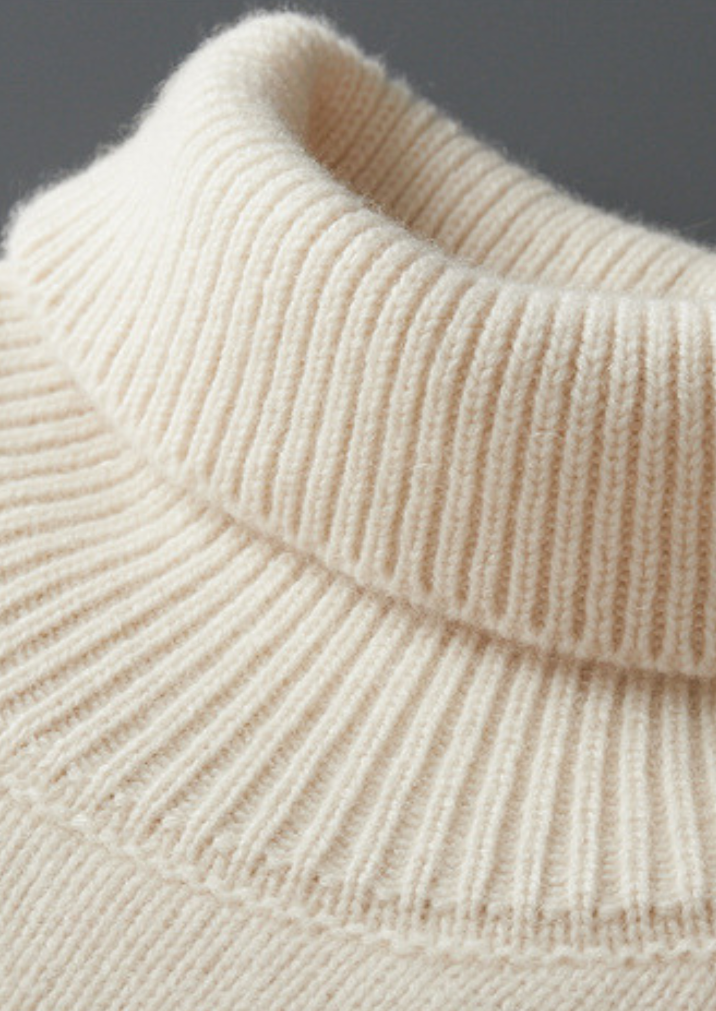 Pure Cashmere Ivory Essential Rollneck | Solmar