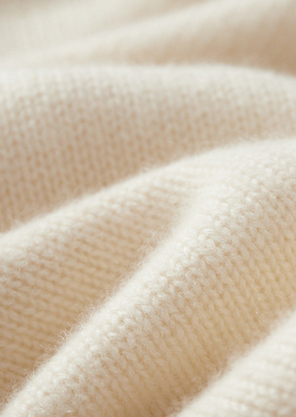 Pure Cashmere Ivory Essential Rollneck | Solmar