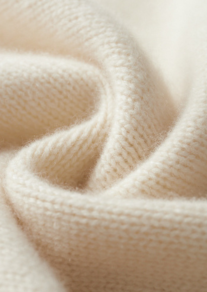 Pure Cashmere Ivory Essential Rollneck | Solmar