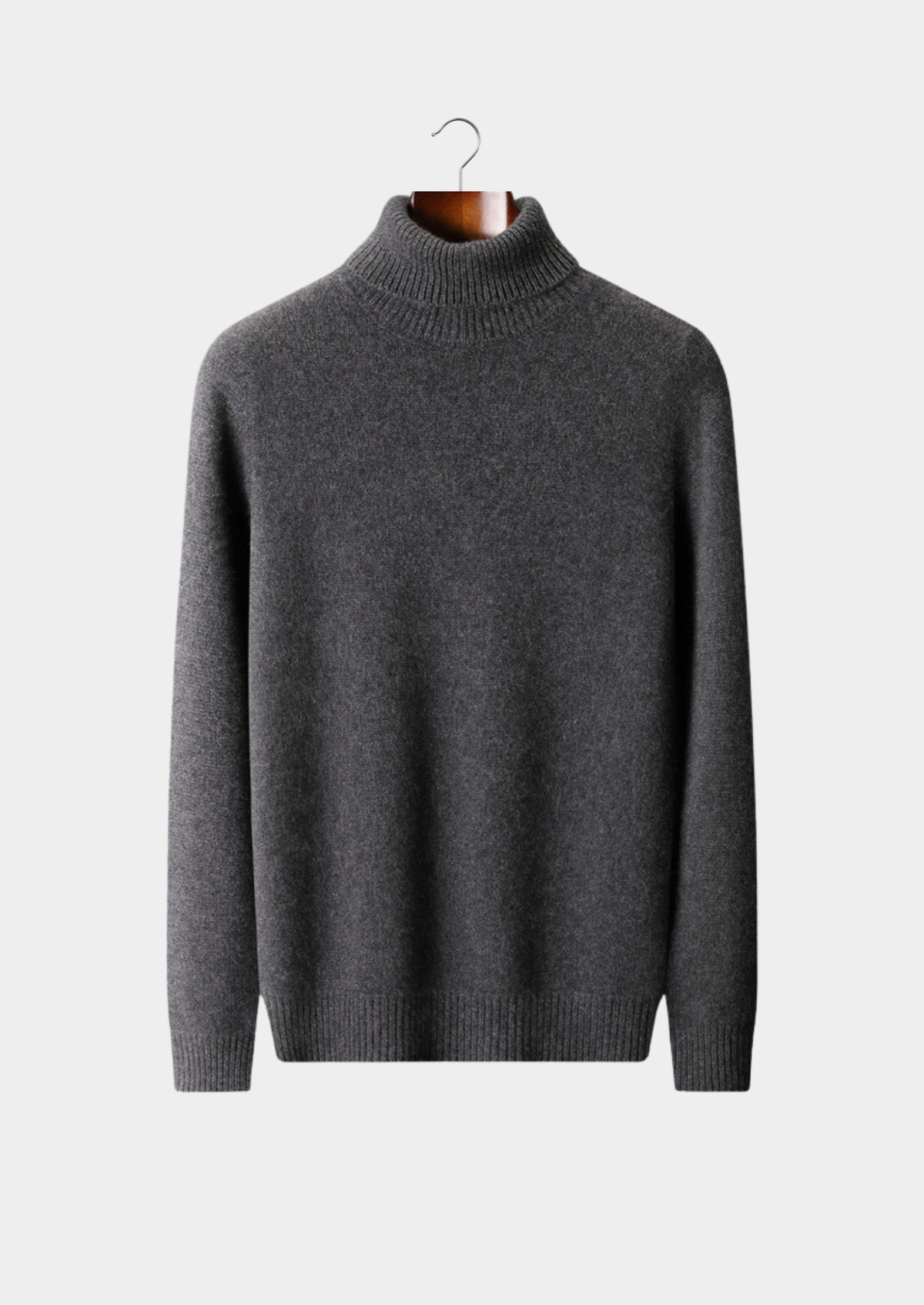 Pure Cashmere Dark Gray Essential Rollneck | Solmar