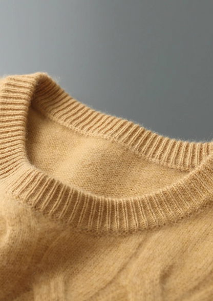 Premium Cashmere Cable Crewneck | Solmar