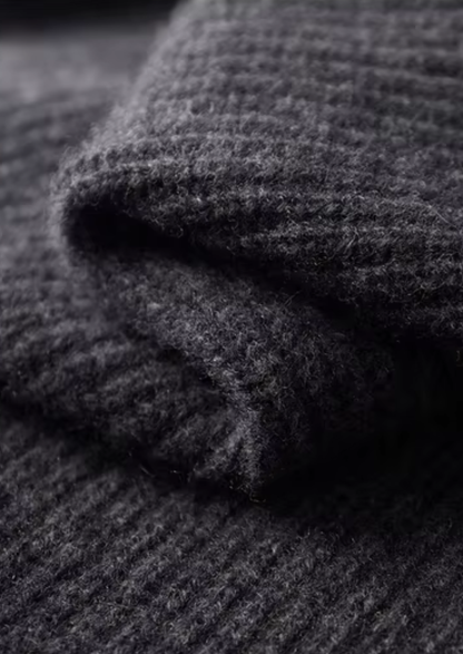 Pure Extra-Fine Merino Wool Funnel Neck Dual Zip Cardigan | Solmar