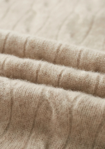 Pure Extra-Fine Merino Wool Cable Half Zip | Solmar